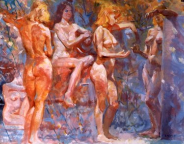 Painting titled "Phaedra" by Guang Ai, Original Artwork, Oil