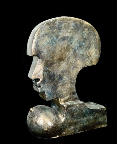 Sculpture titled "ÈVE- patine bronze" by Gubé, Original Artwork, Resin