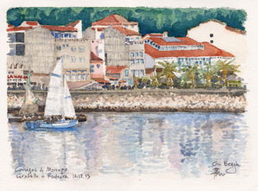 Painting titled "Cangas, caravelle d…" by Gu Bragh, Original Artwork