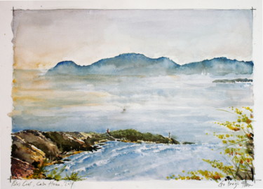 Painting titled "Islas Cies et Cabo…" by Gu Bragh, Original Artwork, Oil