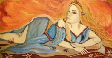 Painting titled "Euterpe" by Fulvia Guccini, Original Artwork, Tempera