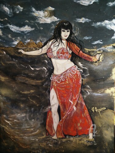 Pittura intitolato "Leyla" da Fulvia Guccini, Opera d'arte originale, Tempera