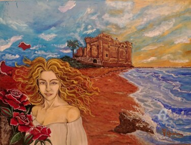 Painting titled "Dulcis Amor" by Fulvia Guccini, Original Artwork, Tempera