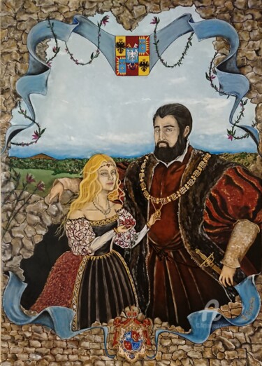 Painting titled "Genesi" by Fulvia Guccini, Original Artwork, Tempera