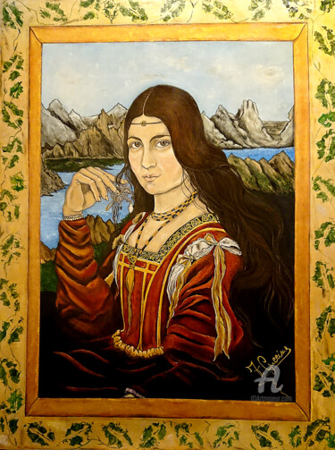 Painting titled "Domina Vitae" by Fulvia Guccini, Original Artwork, Tempera