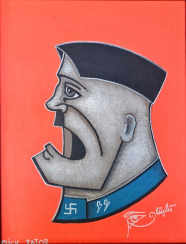 Pintura titulada "Dick-tator" por Güçlü Kadir Yılmaz, Obra de arte original, Acrílico