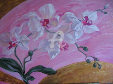 Картина под названием "орхидея" - Liliyana Gudava, Подлинное произведение искусства, Масло