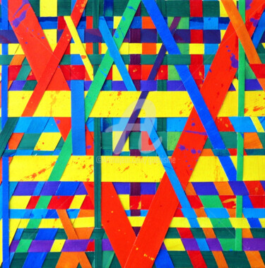 Painting titled "V" by Thierry Guého, Original Artwork, Acrylic