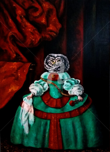 Pittura intitolato "La Menine" da Thierry Guého, Opera d'arte originale, Olio