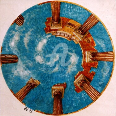 Pittura intitolato "Ciel" da Thierry Guého, Opera d'arte originale
