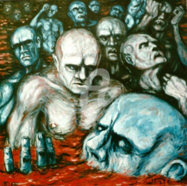 Peinture intitulée "Les Violents" par Thierry Guého, Œuvre d'art originale, Huile