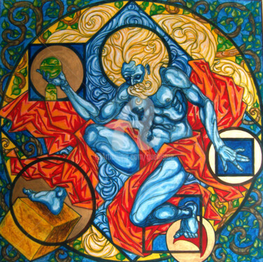 Peinture intitulée "Saint Jean en Conte…" par Thierry Guého, Œuvre d'art originale, Huile