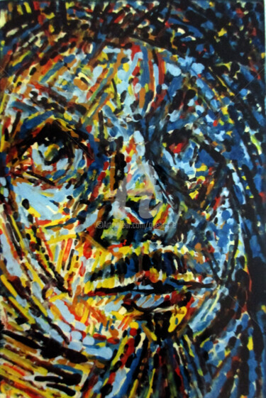 Peinture intitulée "Homme" par Thierry Guého, Œuvre d'art originale, Huile