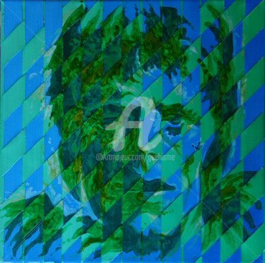 Peinture intitulée "Bowie" par Thierry Guého, Œuvre d'art originale, Acrylique