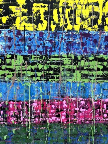 "Grande abstraction…" başlıklı Tablo Jean François Guelfi tarafından, Orijinal sanat, Akrilik