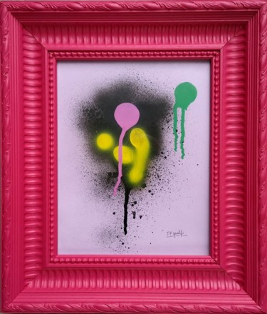 Malerei mit dem Titel "Petite abstraction…" von Jean François Guelfi, Original-Kunstwerk, Sprühfarbe