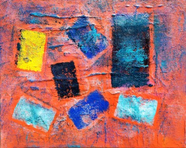 Painting titled "Abstraction 26-20" by Jean François Guelfi, Original Artwork, Acrylic Mounted on Wood Stretcher frame