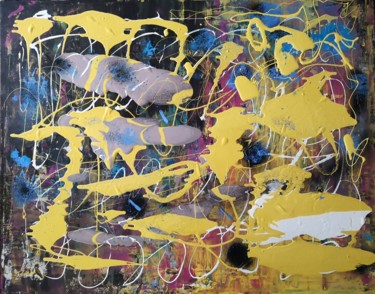 Pintura titulada "Abstraction 2-21" por Jean François Guelfi, Obra de arte original, Acrílico Montado en Bastidor de camilla…