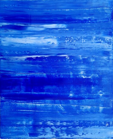 Peinture intitulée "Bleus" par Jean François Guelfi, Œuvre d'art originale, Acrylique Monté sur Châssis en bois
