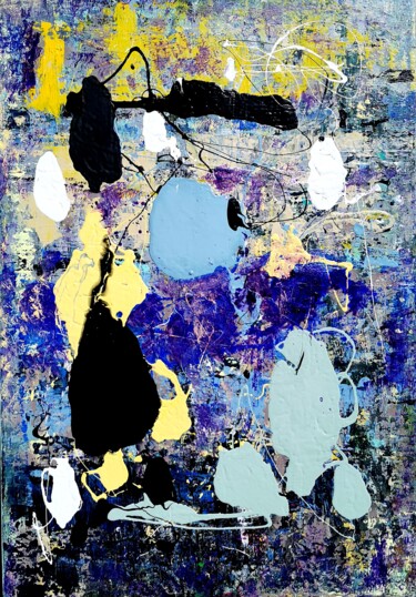 Картина под названием "Grande composition…" - Jean François Guelfi, Подлинное произведение искусства, Акрил Установлен на Де…
