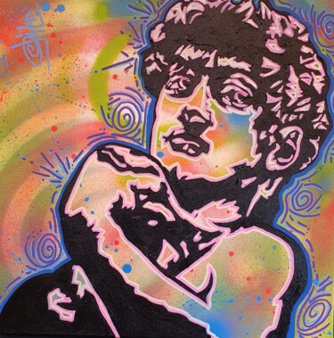 Pintura titulada "DAVID spray/acrilic…" por Guemi (1980), Obra de arte original, Acrílico Montado en Bastidor de camilla de…