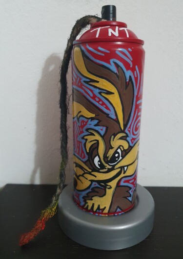 Painting titled "WILLY IL COYOTE TNT…" by Guemi (1980), Original Artwork, Acrylic