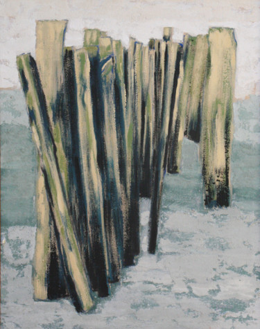 Peinture intitulée "issu du sable 2  19…" par Guénaël Henrion, Œuvre d'art originale, Acrylique