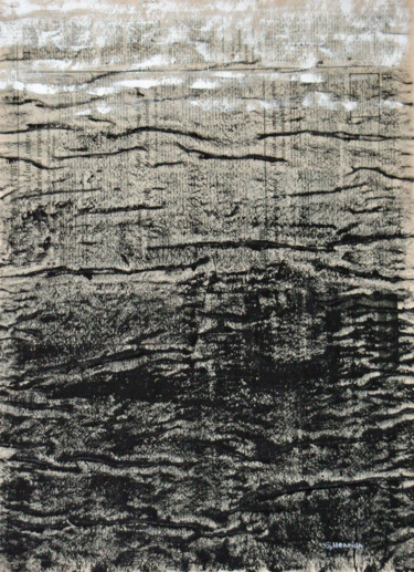 Peinture intitulée "noir et blanc ac-7.…" par Guénaël Henrion, Œuvre d'art originale, Acrylique