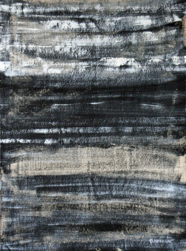 Peinture intitulée "noir et blanc ac-6.…" par Guénaël Henrion, Œuvre d'art originale, Acrylique