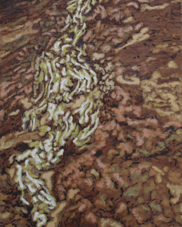 Картина под названием "chemin de la grève 7" - Guénaël Henrion, Подлинное произведение искусства, Масло
