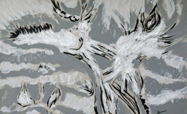 Peinture intitulée "AC 9 noir et blanc" par Guénaël Henrion, Œuvre d'art originale, Acrylique
