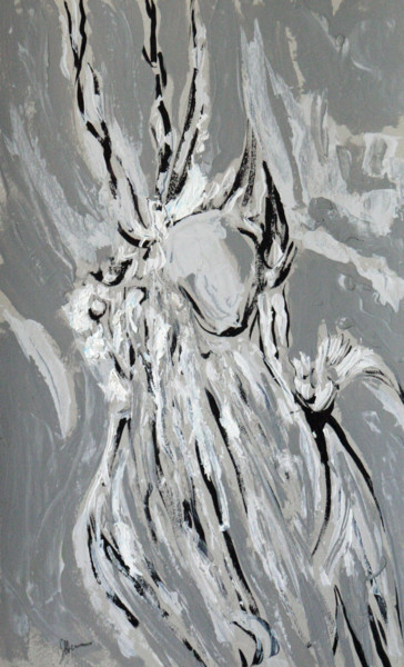 Peinture intitulée "AC 11 noir et blanc" par Guénaël Henrion, Œuvre d'art originale, Acrylique