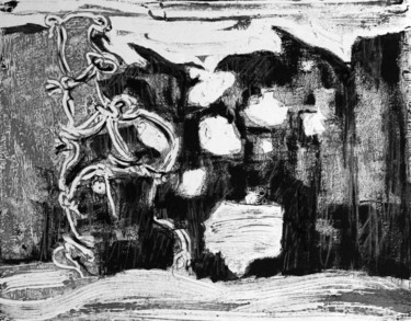 Gravures & estampes intitulée "équinoxe 6" par Guénaël Henrion, Œuvre d'art originale, Monotype