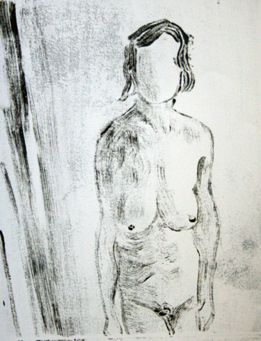 Printmaking titled "nu 1" by Guénaël Henrion, Original Artwork, Monotype