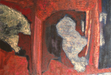 Painting titled "Evocation-7" by Guénaël Henrion, Original Artwork, Acrylic