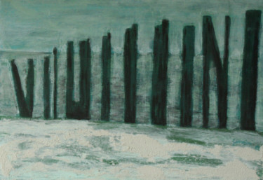 Peinture intitulée "issu du sable 18" par Guénaël Henrion, Œuvre d'art originale, Huile