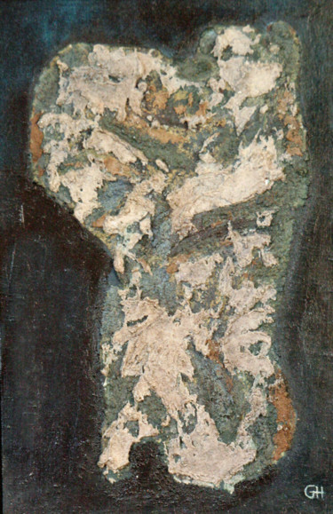 Painting titled "petit menhir 4" by Guénaël Henrion, Original Artwork, Acrylic