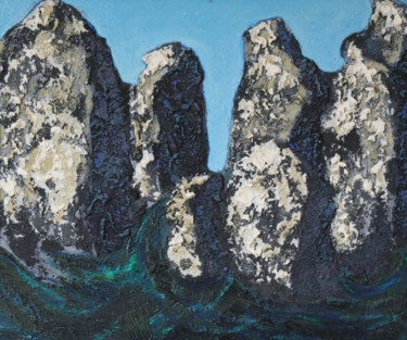 Peinture intitulée "pierres levées" par Guénaël Henrion, Œuvre d'art originale, Acrylique