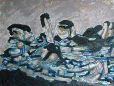 Peinture intitulée "série"les Causses"…" par Guénaël Henrion, Œuvre d'art originale, Huile