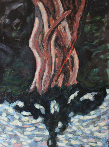 Peinture intitulée "les Causses n°11" par Guénaël Henrion, Œuvre d'art originale, Huile