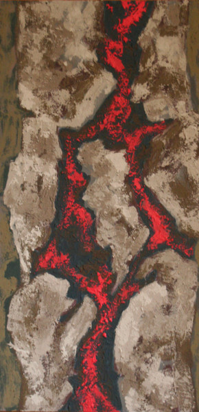 Peinture intitulée "rouge 1" par Guénaël Henrion, Œuvre d'art originale, Acrylique