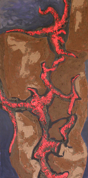 Peinture intitulée "rouge 5" par Guénaël Henrion, Œuvre d'art originale, Acrylique