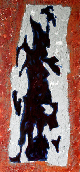 Картина под названием "trace 1 2023" - Guénaël Henrion, Подлинное произведение искусства, Акрил Установлен на Деревянная рам…
