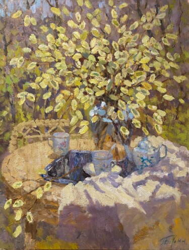 Картина под названием "Le saule" - Guennadi Bernadski, Подлинное произведение искусства, Масло Установлен на Деревянная рама…