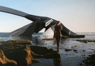 Painting titled "Идущая по воде" by Guennadi Ulibin, Original Artwork