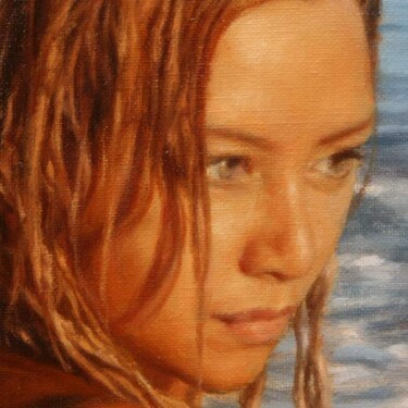 Painting titled "Далёкий берег" by Guennadi Ulibin, Original Artwork, Oil