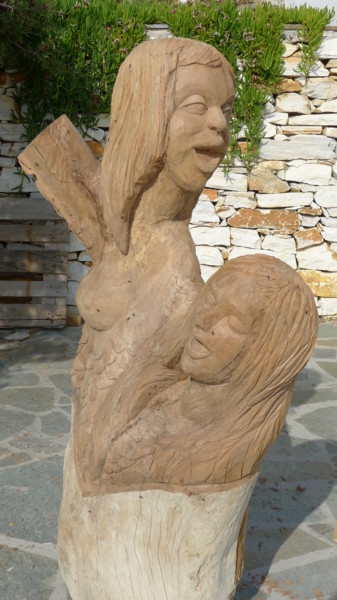 Sculpture titled "sirens" by Günter Hubert Winterscheid, Original Artwork, Wood