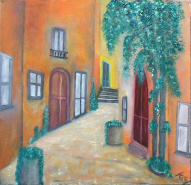 Painting titled "Provence -Art de Vi…" by Günter Ruhm, Original Artwork, Oil