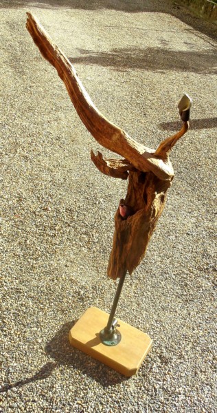 Skulptur mit dem Titel "Arbre phénix sculpt…" von Guenzone, Original-Kunstwerk, Keramik