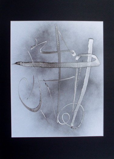 Painting titled "CALLIGRAPHIE II…" by Guenzone, Original Artwork, Spray paint